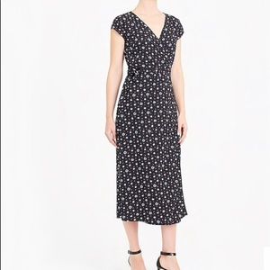J. Crew floral midi wrap dress size small